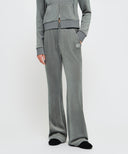 W SLIM FIT VELOUR PANTS IN GRAY