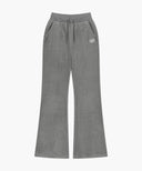 W SLIM FIT VELOUR PANTS IN GRAY