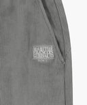 W SLIM FIT VELOUR PANTS IN GRAY