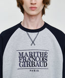 CLASSIC LOGO COLOR BLOCK RAGLAN SWEATSHIRT IN NAVY
