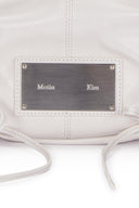HALF SHIRRING RIBBON ROUND BAG IN DARK SILVER image 3