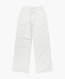 W SUMMER WIDE FIT DENIM PANTS IN WHITE image 9