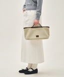 CLASSIC LOGO TOTE BAG IN LIGHT BEIGE image 6
