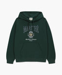 CREST CRACK LOGO OVERSIZED HOODIE IN DARK GREEN image 6