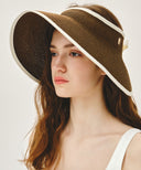 CIRCLE LOGO WIDE SUN VISOR IN IVORY image 6
