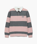 CLASSIC LOGO STRIPE RUGBY SWEATSHIRT IN LIGHT PINK image 10