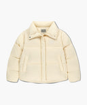W WIDE COLLAR DOWN JACKET IN CREAM image 6
