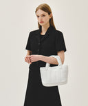 CLASSIC LOGO SEERSUCKER PADDING BAG IN OFF WHITE image 6