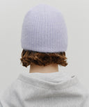 CLASSIC LOGO HAIRY BEANIE IN LIGHT PURPLE image 6