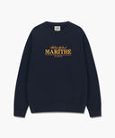 OVERSIZED EMBLEM LOGO SWEATSHIRT IN NAVY