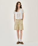 W CRINKLE SLEEVELESS + CARDIGAN SET IN WHITE image 6