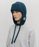 CLASSIC LOGO EARFLAP BEANIE IN TEAL image 6