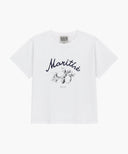 W LEMON GRAPHIC SLIM CROP TEE IN WHITE image 6