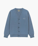 SMALL CLASSIC LOGO V-NECK KNIT CARDIGAN IN VINTAGE BLUE image 6