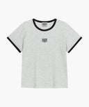 W CLASSIC LOGO RINGER TEE IN LIGHT HEATHER GREY image 6
