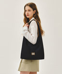 CLASSIC LOGO ONE SHOULDER BUCKET BAG IN DARK BLUE image 6