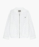 KIDS W EYELET LACE ZIP-UP JACKET IN WHITE image 6