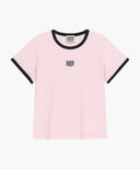 W CLASSIC LOGO RINGER TEE IN LIGHT PINK image 6