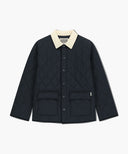 CORDUROY COLLAR QUILTED JACKET IN NAVY image 6