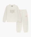 KIDS DOODLE CLASSIC LOGO JOGGER SET-UP IN OATMEAL image 6