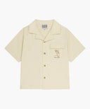 KIDS SEERSUCKER HALF SHIRT IN LIGHT BEIGE image 6