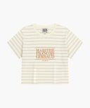 W CLASSIC LOGO CROP TEE IN IVORY image 6