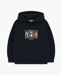 KIDS BEAR CLASSIC LOGO HOODIE IN NAVY image 6