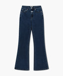 W HIGH-RISE FLARED DENIM PANTS IN BLUE image 6