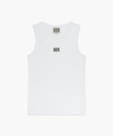 W RIBBON CLASSIC LOGO SLEEVELESS IN WHITE image 6