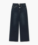 W WIDE DENIM PANTS IN DARK BLUE image 6
