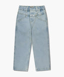 KIDS X-POCKET TAPERED DENIM PANTS IN LIGHT BLUE image 6