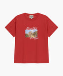 W AEROCOOL RESORT GRAPHIC TEE IN RED image 6