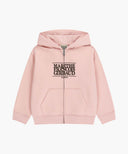 KIDS CLASSIC LOGO EMBROIDERY HOODIE ZIP-UP IN SALMON image 6
