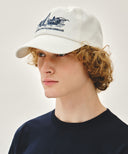 SAILING GRAPHIC COVERED CAP IN OFF WHITE image 6