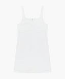 W DENIM SLEEVELESS DRESS IN OFF WHITE image 6