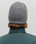 CLASSIC LOGO HAIRY BEANIE IN CHARCOAL GREY image 6