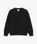 SMALL CLASSIC LOGO V-NECK KNIT CARDIGAN IN BLACK image 6