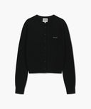 W HALF KNIT ROUND NECK CARDIGAN SET UP IN BLACK image 6