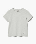W BASIC TEE IN LIGHT HEATHER GREY image 6