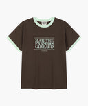 AEROCOOL CRACK CLASSIC LOGO RINGER TEE IN BROWN image 6