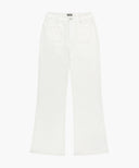 W BOOT-CUT DENIM PANTS IN WHITE image 9