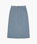 W CLASSIC CORDUROY MIDI SKIRT IN SKY BLUE image 6