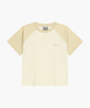 W SMALL REGULAR LOGO RAGLAN CROP TEE IN BUTTER image 6
