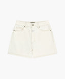 W DENIM SHORTS IN ECRU image 9
