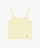W BASIC STRING CROP SLEEVELESS IN LIGHT YELLOW image 6