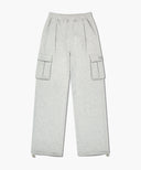 CLASSIC LOGO ONE TUCK CARGO SWEAT PANTS IN LIGHT HEATHER GREY image 12