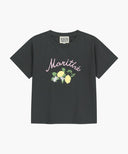 W LEMON GRAPHIC SLIM CROP TEE IN CHARCOAL GREY image 10