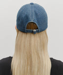 DENIM WASHING CLASSIC LOGO COVERED CAP IN BLUE image 6