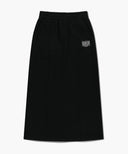 W EMBROIDERY CLASSIC LOGO SWEAT SKIRT IN BLACK
