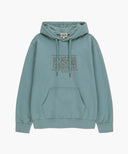 CLASSIC LOGO EMBROIDERY HOODIE (BRUSHED) IN MINT GREY